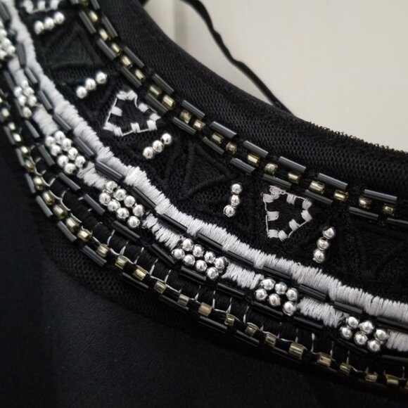 Point Zero tunic top with beaded neckline open bac - Picture 3 of 11